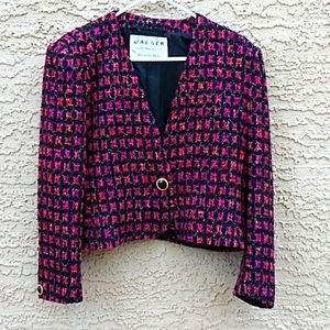 Vintage Jaeger Short Tweed Jacket - Fits Bust 39" - UK Sizing